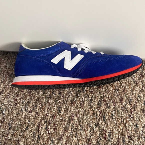 New Balance Blue Retro Sneakers White Logo Women’s - Picture 5 of 7